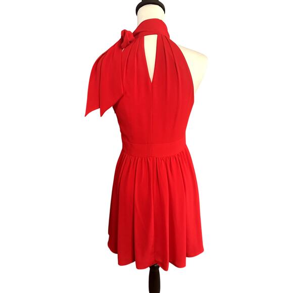 Express Red Halter Sleeveless Dress Size 4 Red - Picture 3 of 5